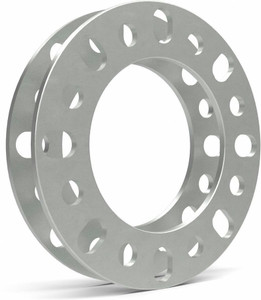 Coyote Wheel Accessories Wheel Spacer 911136-A 6 Millimeter/1/4 Inch Thickness; Wheel Stud Mount; Non-Hub Centric Mounting; 126.00 Millimeter Hub Size; Silver; Die Cast Aluminum; Set Of 2