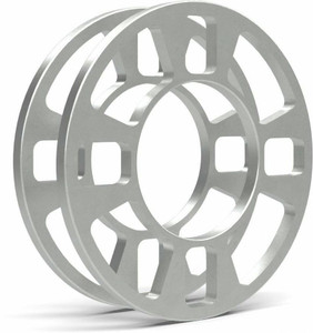 Coyote Wheel Accessories Wheel Spacer 911120-A 8 Millimeter/5/16 Inch Thickness; Wheel Bolt Mount; Non-Hub Centric Mounting; 72.00 Millimeter Hub Size; Silver; Die Cast Aluminum; Set Of 2