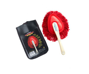 California Car Duster Car Duster 62447 Mini Duster; 11-1/2 Inch Length; Red; Cotton Strands; White Colored Handle California Car Duster Car Duster 62447 Mini Duster; 11-1/2 Inch Length; Red; Cotton Strands; White Colored Handle