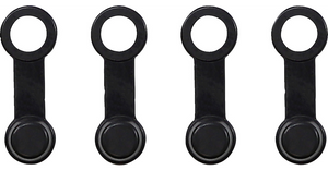 Helix Racing Brake Bleeder Screw Cap 202-2005 Black; With Tether; Set Of 4