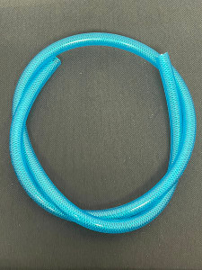 Helix Racing Fuel Line 380-0305 For Powersport Applications; High Pressure Handles Up To 200 PSI; 10 Foot Length; 3/8 Inch Inner Diameter x 1/2 Inch Outer Diameter; Transparent Blue; Nylon Interbraid Polyurethane