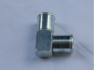 Helix Racing Radiator Hose Fitting 058-2255 90 Degree Elbow; 3/4 Inch; Plated Steel