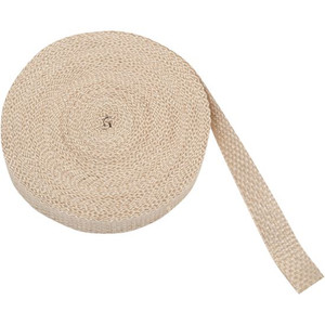 Helix Racing Exhaust System Wrap 500-1000 50 Foot Length; 1 Inch Width; Tan; Fiberglass; Withstands 1200 Degree Fahrenheit Direct Heat