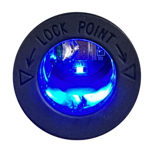 Race Sport Lighting Cigarette Lighter Socket RS50780B 12/24 Volts DC Power Capacity; Black With Blue Indigo; 10 Amp; Round