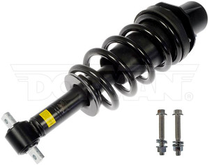 Dorman Coil Over Shock Absorber 949-650XD OE Solutions; OE Replacement; 128 Millimeter Compressed Length; 160 Millimeter Travel Length; Bolt Upper Mount/T-Bar Lower Mount; 93.2 Newton Per Millimeter; Black; Steel; With 2 Bolts/2 Nuts/4 Washers