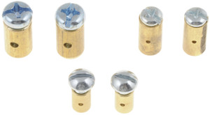 Convenient Pack Of 6 Steel Cable Locks | Easy Installation | Brass for Rust Prevention
