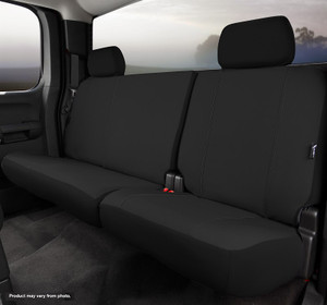 Fia Seat Cover SP82-60 BLACK SP80 Series; 40 Driver/60 Passenger Split Bench With Adjustable Headrests; Polycotton; Charcoal Black; For One Row Fia Seat Cover SP82-60 BLACK SP80 Series; 40 Driver/60 Passenger Split Bench With Adjustable Headrests; Polycotton; Charcoal Black; For One Row