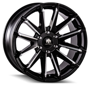 Mayhem Wheels Wheel 8109-2936BM25 Crossfire 8109; 20 Inch Diameter x 9.5 Inch Width; 6 x 135 Millimeter/6 x 5.31 Inch Bolt Pattern; 60 Degree Conical Seat Lug; 25 Millimeter Offset; 6.23 Inch Backspacing; 87.10 Millimeter Center Bore; 6 Split Spoke