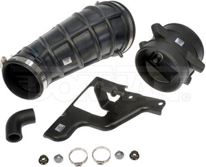 Dorman Air Intake Hose 696-007 OE Solutions; OE Replacement; 2.95 Inch Inlet Diameter/3.85 Inch Outlet Diameter; 9 Inch Length; Black; Rubber; With One Bracket/Plastic Pipe/Rubber Elbow/Two Hose Clamps/Bolts/Nuts Dorman Air Intake Hose 696-007 OE Solutions; OE Replacement; 2.95 Inch Inlet Diameter/3.85 Inch Outlet Diameter; 9 Inch Length; Black; Rubber; With One Bracket/Plastic Pipe/Rubber Elbow/Two Hose Clamps/Bolts/Nuts