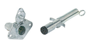 Hopkins MFG Trailer Wiring Connector 52007 Trailer Side And Vehicle Side; 6 Pole Round Set