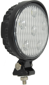 Tow Force Jammy Work Light J-14603-F 14603 Series; 4.54 Inch Round; Pedestal Mount; Six 3 Watt LED; 1050 Lumens; 1.19 Amp At 13.5 Volts; 45 Degree Flood Beam; Clear Polycarbonate Lens; Battery Powered; Black Aluminum Housing; IP67 Rated