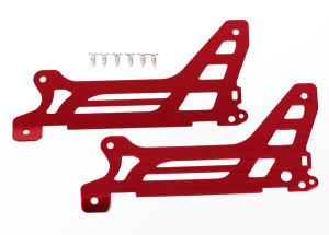 Traxxas Remote Control Vehicle Helicopter Main Frame 6327 For TRAXXAS DR-1 Helicopter; Aluminum; Red; With Two Side Plates And Hardware