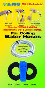 Securely Carry & Protect Hose | Coil N Wrap Fresh Water Hose Strap | Velcro Strap | Black