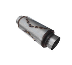 Black Widow Exhaust Exhaust Muffler BWBIGD-4 The Big D; 14-3/4 Inch Length x 7-1/2 Inch Height; Round; Stainless Steel Case; Single 4 Inch Center Inlet; Single 4 Inch Center Outlet; 21-3/4 Inch Overall Length Black Widow Exhaust Exhaust Muffler BWBIGD-4 The Big D; 14-3/4 Inch Length x 7-1/2 Inch Height; Round; Stainless Steel Case; Single 4 Inch Center Inlet; Single 4 Inch Center Outlet; 21-3/4 Inch Overall Length