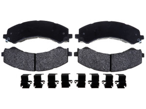 Raybestos Brakes Brake Pad SP2405TRH Specialty - Truck; OE Replacement; FMSI Number 9635; Ceramic; 0.74 Inch Thickness; 7.94 Inch Width Pad/2.77 Inch Height Pad; Set Of 2; With Staked Pad Shims/Pad Wear Sensor