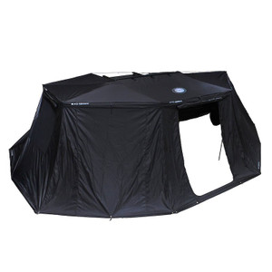 Overland Vehicle Systems Awning Extension Panel 19690026 XD Nomadic 270; For Use With Overland Vehicle System XD Nomadic 270; Passenger Side Wall 2; Gray Hex With Black Trim; 320g Fabric With Blackout Technology