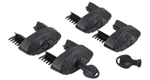 Rhino-Rack USA Roof Rack Cross Bar End Cap VA-SEC4 Vortex; With Four Locking End Caps/Two Keys