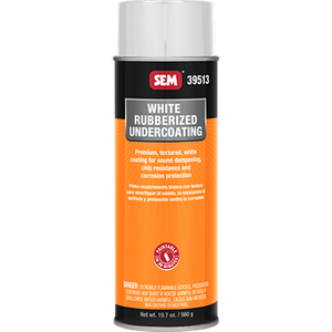 SEM Undercoating 39513 Used For Sound Dampening/Chip Resistance/Rust Protection/Corrosion Protection; White; Rubberized Coating; 24 Ounce Aerosol Can; Single; With Straw