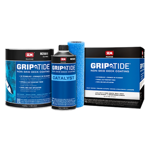 SEM Anti Slip Coating M25610 GripTide; Used In Boat Floors/Boat Decks/Marine Surfaces; Sail White; Covers 75 Square Foot Area Per Gallon; 1 Gallon Can