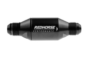 Redhorse Performance Fuel Line Check Valve 4152-08-2 4152 Series; -08 AN Inlet/Outlet; 5 PSI; One Way Check Valve; Black; With PTFE Stopper