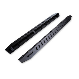 Fits 2022-2025 Toyota Tundra TrailFX Running Board ORB015 TFX Overland Running Board; Tube; Bolt On; Powder Coated; Matte Black; Steel; With Two Step Area Per Bar