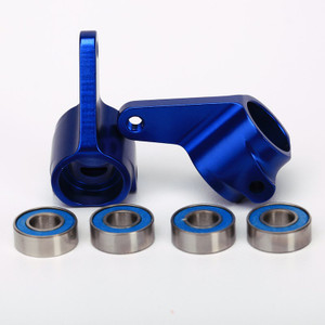 Traxxas Remote Control Vehicle Steering Block 3636A For TRAXXAS STAMPEDE/RUSTLER/And BANDIT Remote Control Vehicles; One Left And One Right; Anodized; Blue; Aluminum