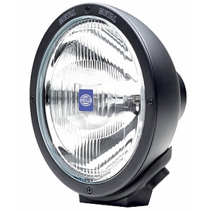 Hella Driving/Fog Light 007560931 Driving/Fog Light; Rallye 4000; Halogen Bulb; H1 Bulb; 8.81 Inch Round; 100 Watt; Driving Beam; Glass Lens; Matte Black Cast Zinc Housing