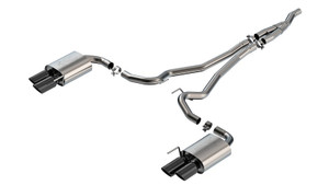 Fits 2024-2025 Ford Mustang Borla Exhaust System Kit 140982BC ATAK Series Cat Back System; T-304 Stainless Steel; With Mufflers; 2-1/2 Inch Pipe Diameter; Single Exhaust With Quad Exit; Dual Rear Split Exit Fits 2024-2025 Ford Mustang Borla Exhaust System Kit 140982BC ATAK Series Cat Back System; T-304 Stainless Steel; With Mufflers; 2-1/2 Inch Pipe Diameter; Single Exhaust With Quad Exit; Dual Rear Split Exit