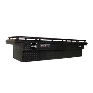 Camlocker Tool Box HD S71LP RLMB Heavy Duty; Crossover Low Profile With Rails; Single Lid; Diamond Tread; Matte Black; Aluminum