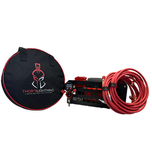 Thor s Lightning Air Systems Air Compressor ULT005RDK Ultimate Setup; Portable; 150 PSI Maximum Working Pressure; 10.6 Cubic Feet Per Minute; Battery Clamps; 12 Volt