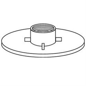 Custom Roto Molding Waste Holding Tank Fitting 56 For Custom Roto Molding Waste Holding Tank; Raised Threaded Spin Fitting; 1-1/2 Inch FPT; Polyethylene