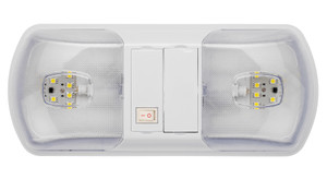Upgrade Your RV with Brilliant LED Ceiling Light | Long-lasting, USA-made | Single with White Frame Upgrade Your RV with Brilliant LED Ceiling Light | Long-lasting, USA-made | Single with White Frame