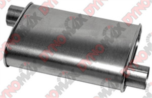 Dynomax Thrush Turbo Exhaust Muffler | Tri-Flow Design for Classic Sound | Aluminized Steel Case | Reversible | 100% Aluminized Coated Shell Dynomax Thrush Turbo Exhaust Muffler | Tri-Flow Design for Classic Sound | Aluminized Steel Case | Reversible | 100% Aluminized Coated Shell