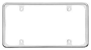 Chrome Perimeter License Plate Frame | High Visibility | Die Cast Zinc