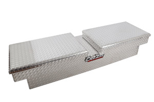 Dee Zee Red Label Diamond Tread Crossover Tool Box | Aluminum | 63" Length | Dual Lid | Lockable | 7.5 Cubic Feet