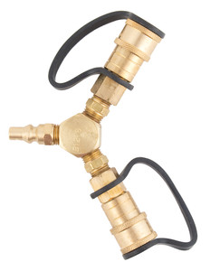 Conveniently Connect 2 Low-Pressure RV Appliances | Y Adapter, Made in USA, Brass | Marshall Excelsior Conveniently Connect 2 Low-Pressure RV Appliances | Y Adapter, Made in USA, Brass | Marshall Excelsior