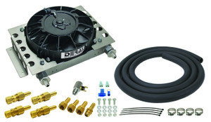 Derale Atomic-Cool Fluid Cooler | for Transmission | Electric Fan | 500 CFM Fan | AN Fittings Derale Atomic-Cool Fluid Cooler | for Transmission | Electric Fan | 500 CFM Fan | AN Fittings