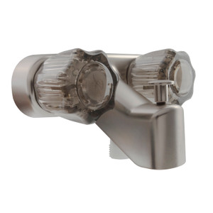 Upgrade Your Bathtub with Dura Faucet Single Piece 4 Inch Wall Mount Faucet | Brushed Satin Nickel Plated, Pull-Up Diverter, Smoked Acrylic Knob Handle Upgrade Your Bathtub with Dura Faucet Single Piece 4 Inch Wall Mount Faucet | Brushed Satin Nickel Plated, Pull-Up Diverter, Smoked Acrylic Knob Handle