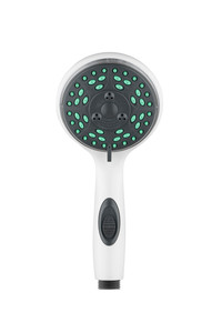 Hand Held Shower Head | Four Function Flow Setting | White | Lightweight Construction