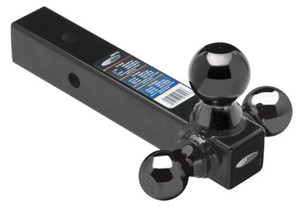 Draw-Tite Trailer Hitch Ball Mount 80791 Class III/IV; Fits 2 Inch Receiver; 0 Inch Drop and 0 Inch Rise; Non Swivel; Non Extendable; Black Powder Coat Steel