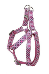 Funky Pink/Gray Dog Harness | Neoprene Base | Large Size For Dog 17-27" Neck & 23-39" Chest