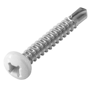 AP Products Self Tapping Pan Head Screw | #8 x 1 Inch Length, White | 500 Per Carton AP Products Self Tapping Pan Head Screw | #8 x 1 Inch Length, White | 500 Per Carton
