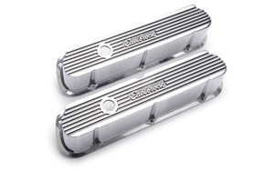 Elite Edelbrock Valve Cover for Ford Windsor Small Block, Finned Polished Aluminum - Set of 2 Elite Edelbrock Valve Cover for Ford Windsor Small Block, Finned Polished Aluminum - Set of 2