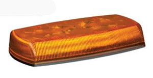 Ecco Eight LED Mini Bar Warning Light | Amber LED Lens, 18 Flash Patterns