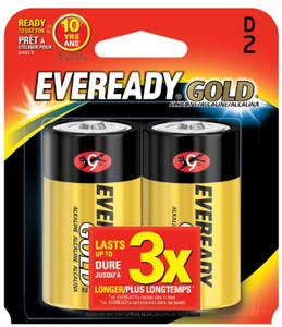 Gold D-Type Alkaline Battery | Lasts 3X Longer | Pack of 2 Gold D-Type Alkaline Battery | Lasts 3X Longer | Pack of 2