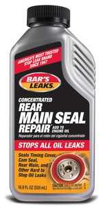 Revive worn seals & stop oil leaks with Bars Leaks | Seals Timing Cover, Cam Seal, Rear Main | Made in USA Revive worn seals & stop oil leaks with Bars Leaks | Seals Timing Cover, Cam Seal, Rear Main | Made in USA