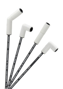 ACCEL Extreme 9000 Series Spark Plug Wire Set | Unassembled Multi Fit Kit | White/Black | Silicone, Ferro-Spiral Core