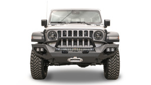 Enhance Your Jeep Adventure | Fab Fours Bumper | Matrix Series | Fits 2018-2023 Jeep Gladiator JT, Wrangler JL | Aggressive Design | More Tire Clearance | Winch Mount Included