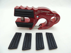 EPDM Rubber Winch Shackle Mount Guard | Black, Scratch Protection, Fits FlatLink XXL/ UltraHook, Factor 55 Guarantee