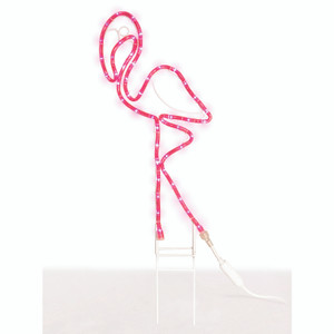 Faulkner LED Pink Flamingo Yard Light | Eye-Catching Festive Design | Durable Steel | Energy Efficient | Waterproof | Easy Connection